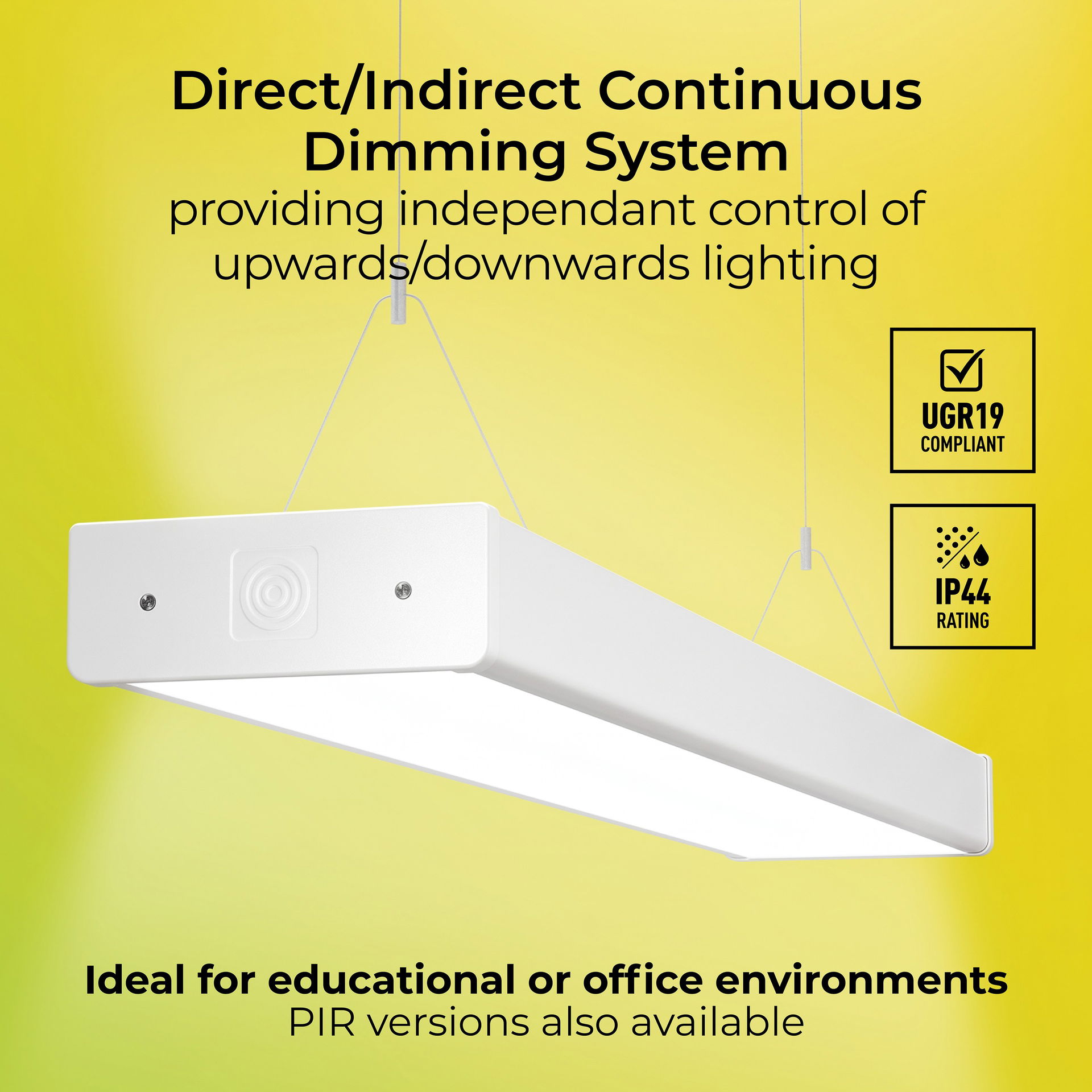 Litera Suspended Linear 1180mm 4800Lm 33W 4000K CRI>90 IP44 DALI Dimmable