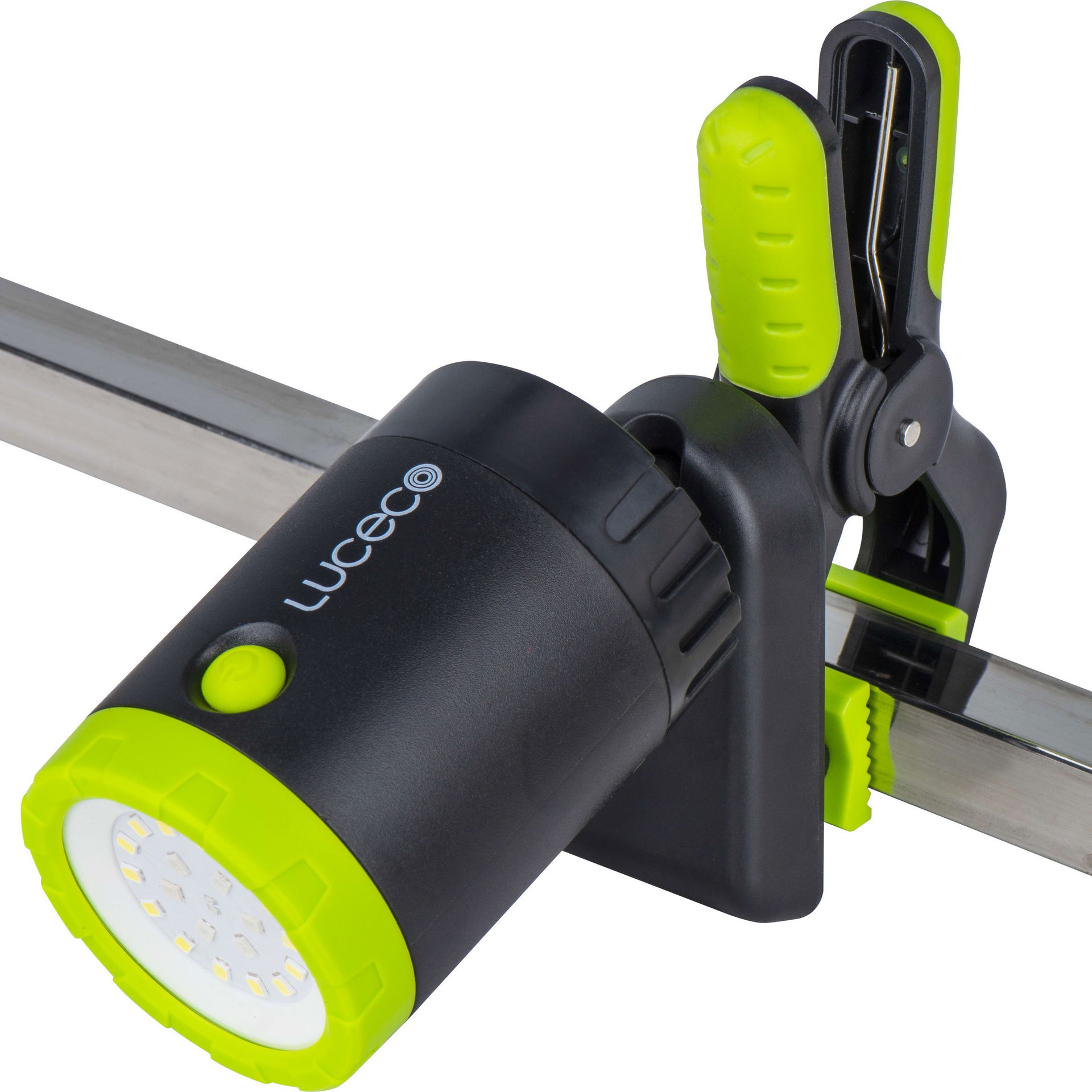 Luceco LED Mini Spotlight with Magnet and Clamp, USB-C Rechargeable, 3 Lighting Modes, Inspection Light, Hands-Free Operation,  IP44, 5W, 500lm, 6500K
