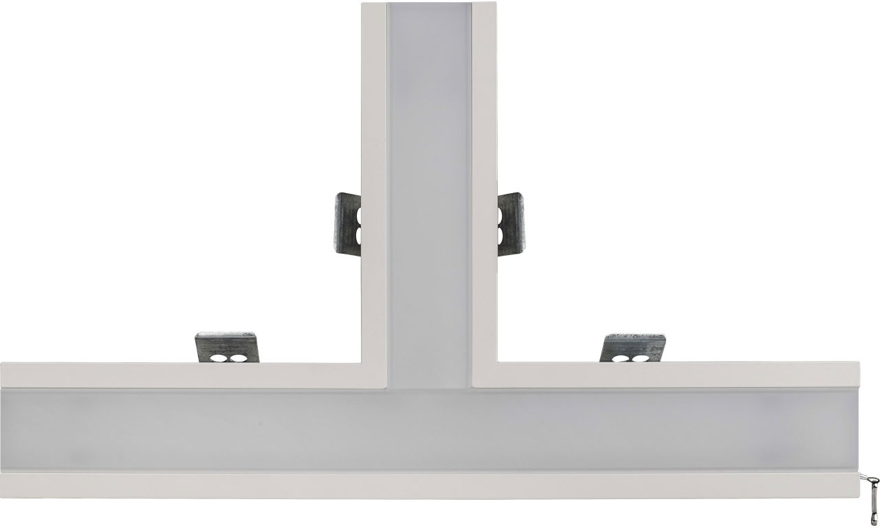 Contour 568mm recessed T connector module 1800lumens with fixed output driver finished in white