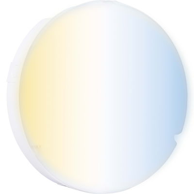 Luceco LED Bulkhead Light, Indoor & Outdoor Wall & Ceiling Lighting, Mosi Round Fixed Output Driver, 290mm, Commercial & Residential Use, 6/10/13W CCT 3/4/5/6000K IP65 IK08 Class 2, White