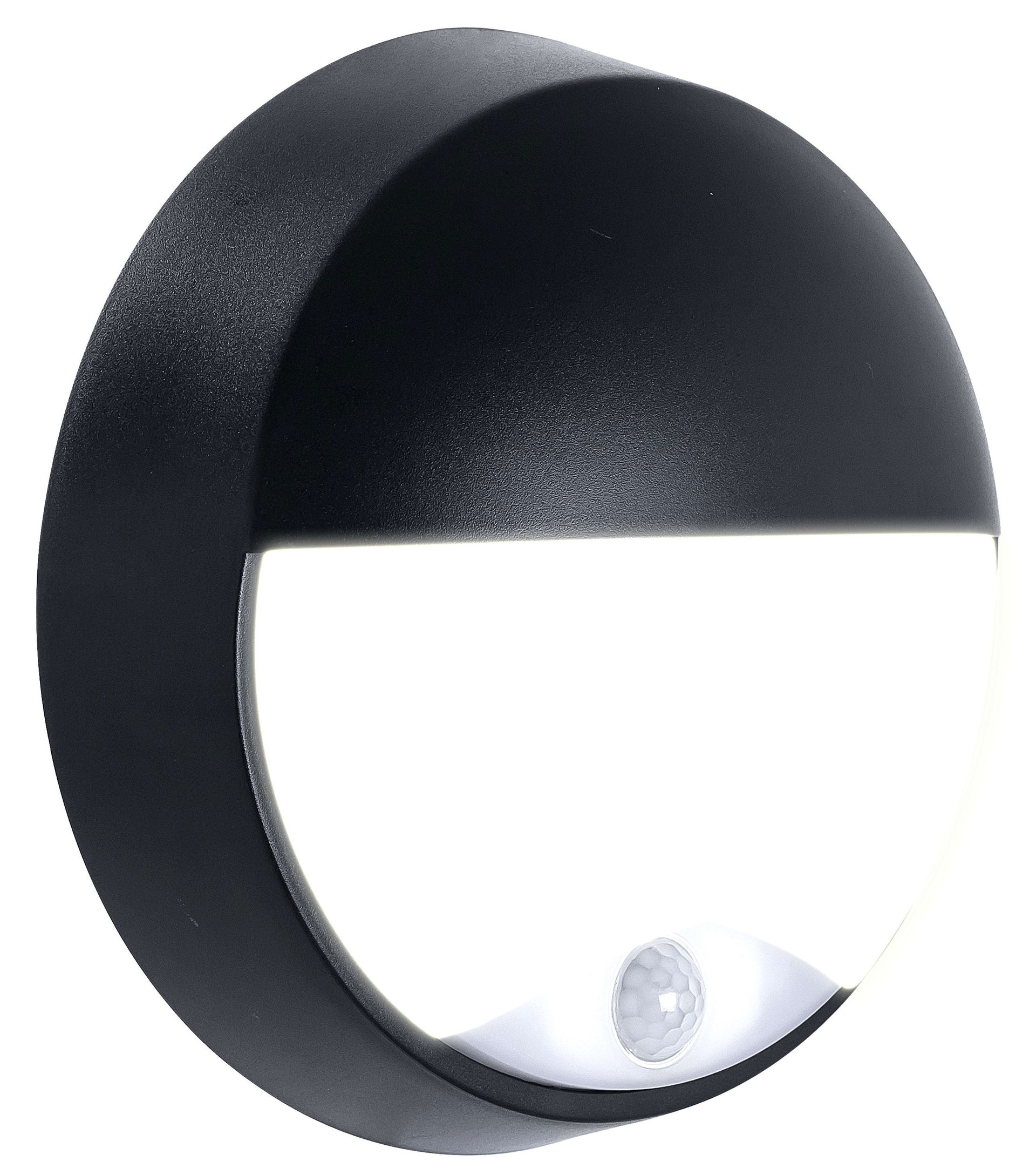 Exterior residential bulkhead eyelid 400lumens with white or black bezel + PIR