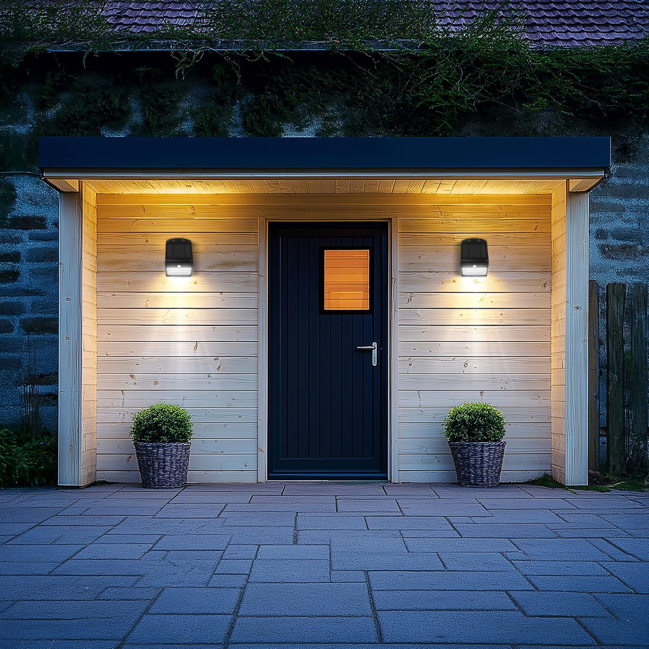 Luceco Solar Wall Light & PIR 3.2W Black
