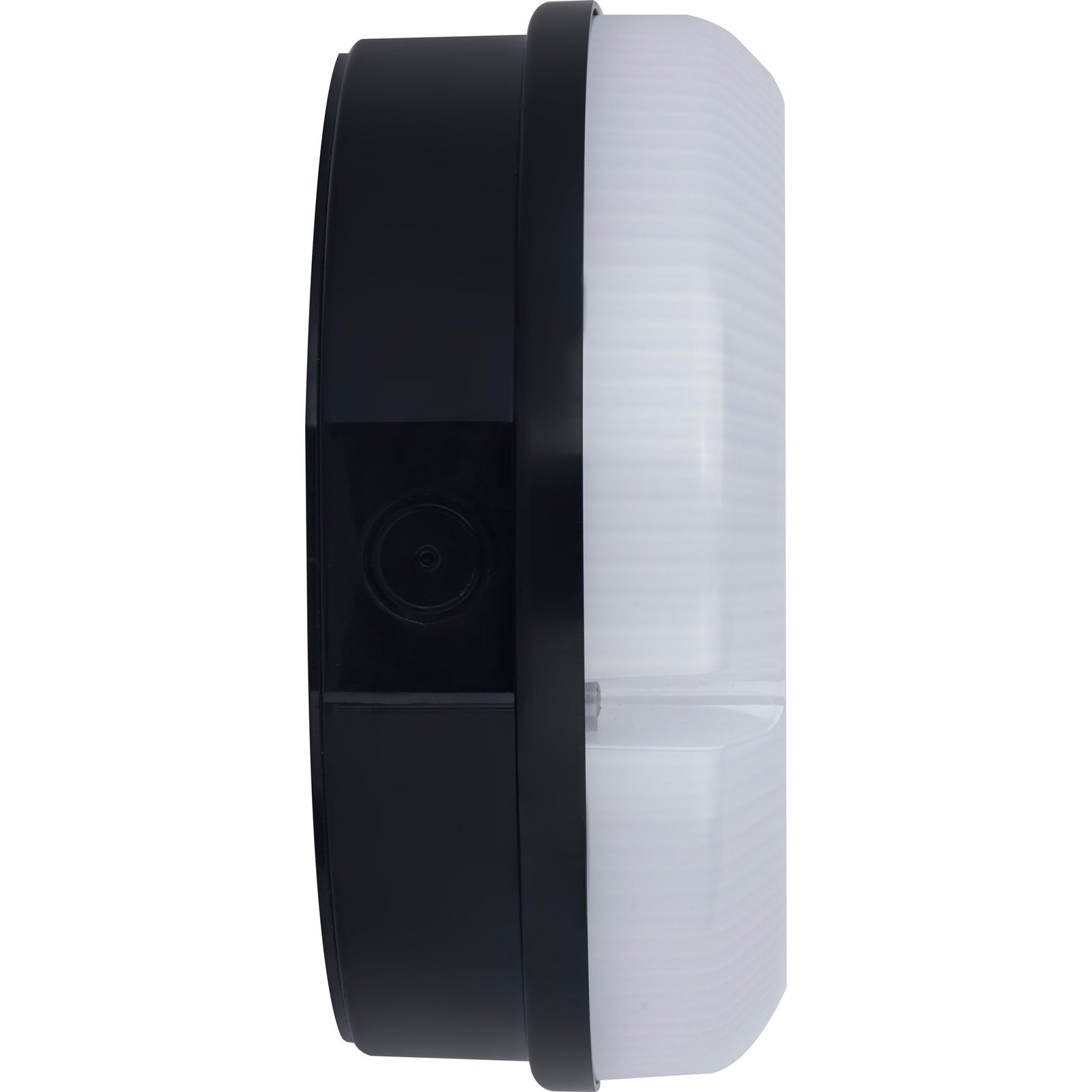 Luceco LED Bulkhead Light, Indoor & Outdoor Wall & Ceiling Lighting, Mosi Round Fixed Output Driver, 200mm, Commercial & Residential Use, 6/10/13W CCT 3/4/5/6000K IP65 IK08 Class 2, Black