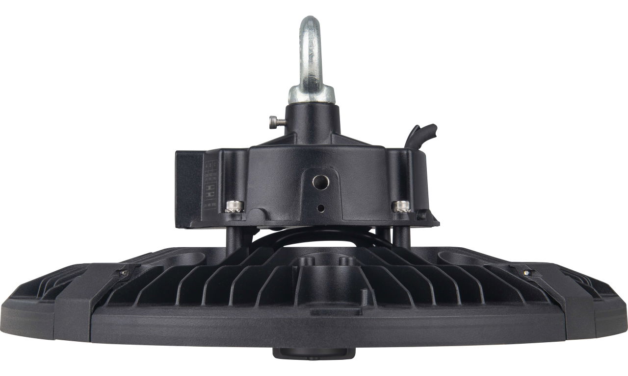 Luceco Titan All-in-One High Bay Luminaire, Power & Colour Change (CCT), Beam Change via Optic Lens, IP65, 100/150/200W, 175000/25000/32000lm, 4000/5000/6500K, with Zhaga Socket
