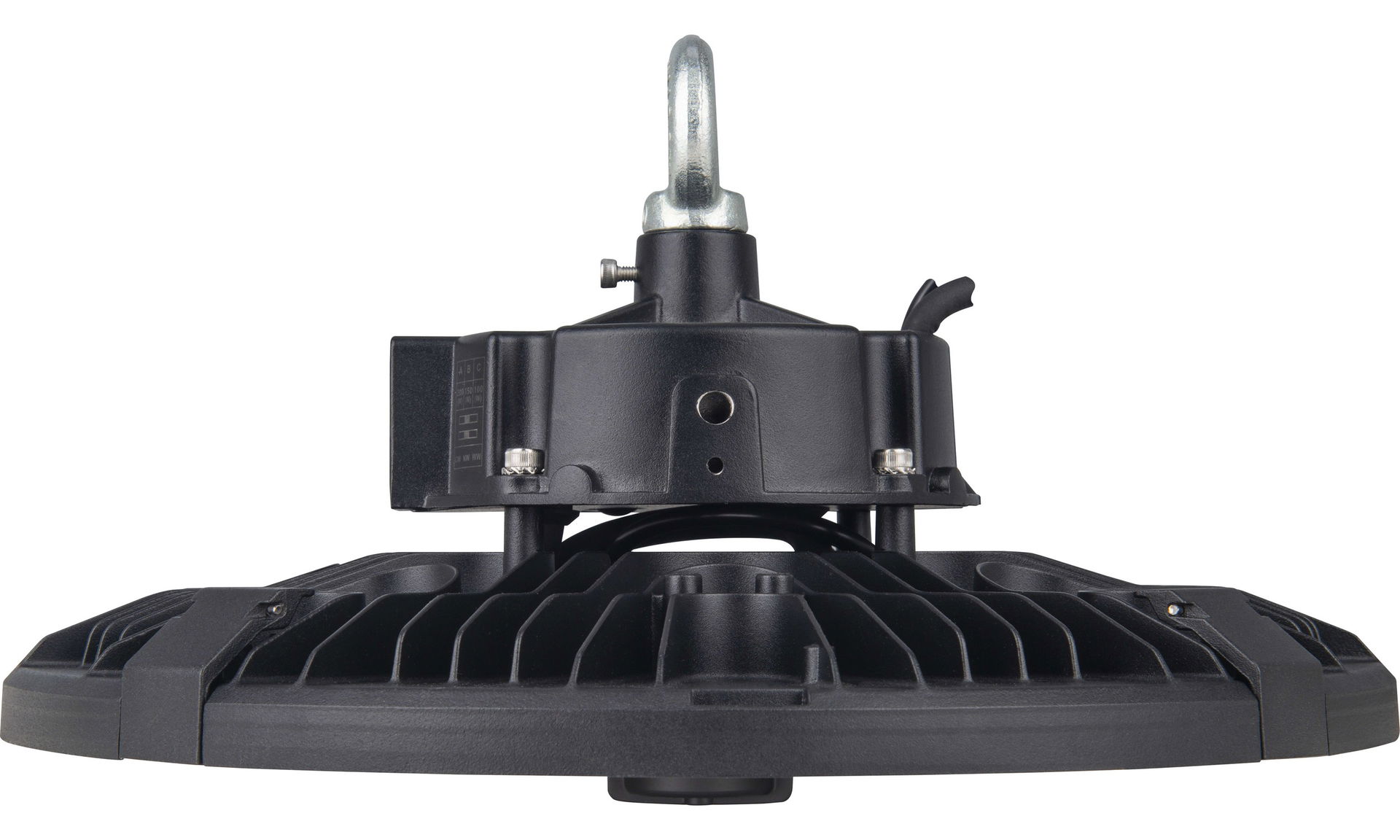 Luceco Titan All-in-One High Bay Luminaire, Power & Colour Change (CCT), Beam Change via Optic Lens, IP65, 100/150/200W, 175000/25000/32000lm, 4000/5000/6500K, with Zhaga Socket