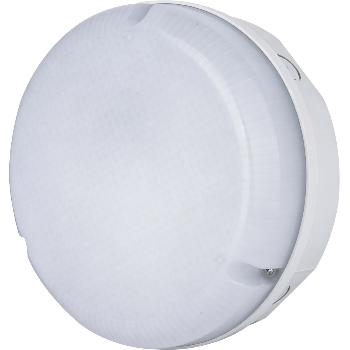 Luceco LED Bulkhead Light, Indoor & Outdoor Wall & Ceiling Lighting, Mosi Round Fixed Output Driver, 200mm, Commercial & Residential Use, 6/10/13W CCT 3/4/5/6000K IP65 IK08 Class 2, White