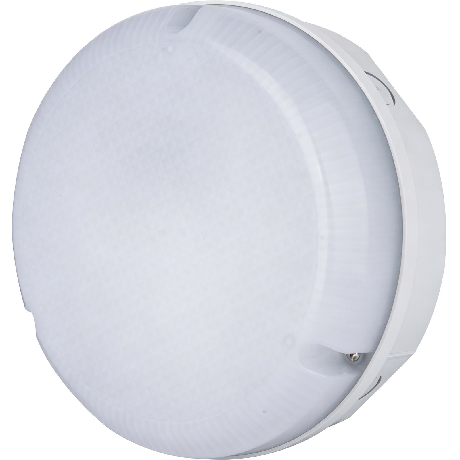 Luceco LED Bulkhead Light, Indoor & Outdoor Wall & Ceiling Lighting, Mosi Round Fixed Output Driver, 200mm, Commercial & Residential Use, 6/10/13W CCT 3/4/5/6000K IP65 IK08 Class 2, White