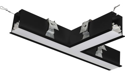Contour 568mm recessed T connector module 1800lumens with fixed output driver finished in black
