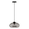 Decor Smoke Glass Pendant E27 Black
