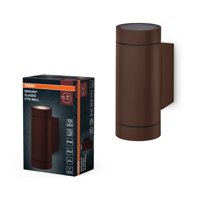 ENDURA Classic IP65 GU10 Itys Wall Rusty