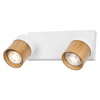 LED Spot Half Wood Line 2xGU10 White and Wood Decor