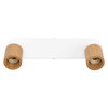 LED Spot Brick 2xGU10 White and Wood