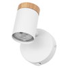 LED Spot Stamp 1xGU10 White and Wood