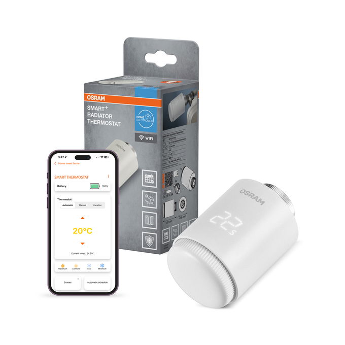 SMART+ WIFI Radiator Thermostat White Single Pack