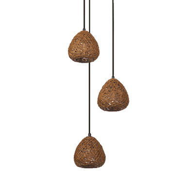 Decor Paper Drop Pendant Plate 3XE27 Beige