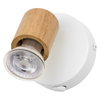 LED Spot Brick 1xGU10 White and Wood