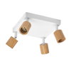 LED Spot Brick 4xGU10 Plate White and Wood