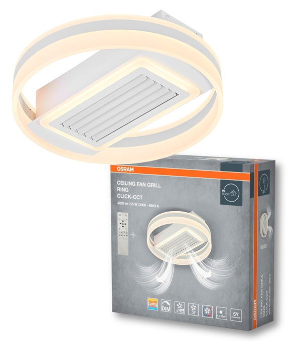 Ceiling Fan Grill Ring 55W CCT White