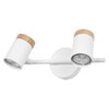 LED Spot Stamp 2xGU10 White and Wood