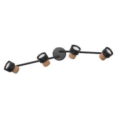 Decor Spot Cork GU10 Black 4x3.4W 927 DIM