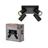 LED Spot Octagon GU10 Black Plate 4x3.4W 927 DIM