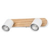 LED Spot Wood Line 2xGU10 White and Wood Decor