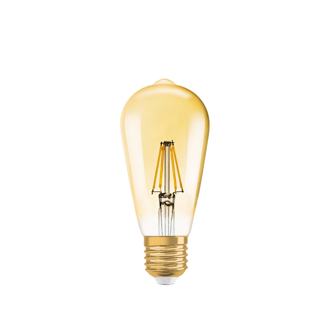 Vintage 1906 Edison 35 Filament 4W 824 Gold E27