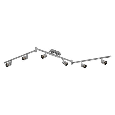 LED Spot Cylinder Duo 6xGU10 Brushed Nickel