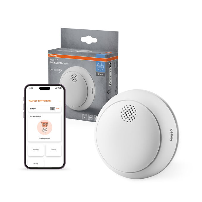 SMART+ WIFI Smoke Detector White