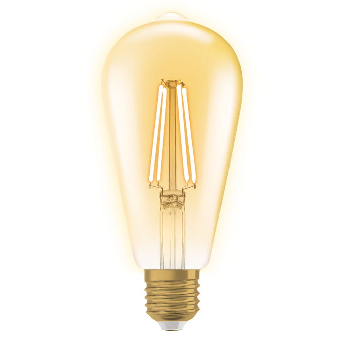 Vintage 1906 Edison 55 Filament DIM 6.5W 824 Gold E27