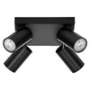 LED Spot Octagon GU10 Black Plate 4x3.4W 927 DIM
