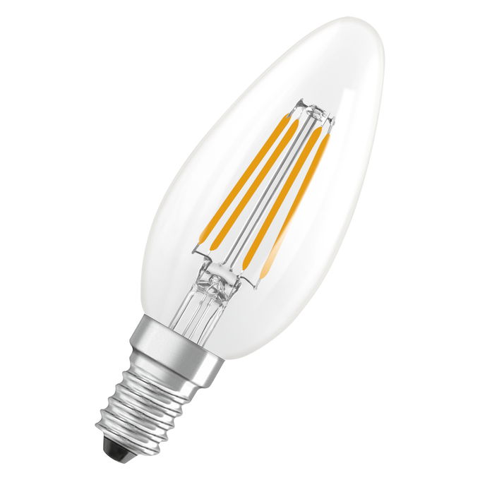 LED Star Classic B 40 Filament 3.4W 827 Clear E14