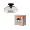 Decor Smoke Glass Ceiling E27 Black