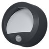 ENDURA Style USB Wall Step Round Sensor IP44 Dark Grey
