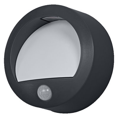 ENDURA Style USB Wall Step Round Sensor IP44 Dark Grey