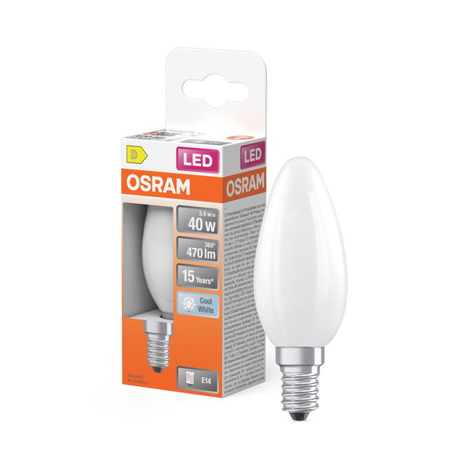 LED Star Classic B 40 Filament 3.4W 840 Frosted E14