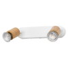 LED Spot Brick 2xGU10 White and Wood