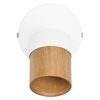 LED Spot Half Wood Line 1xGU10 White and Wood Decor