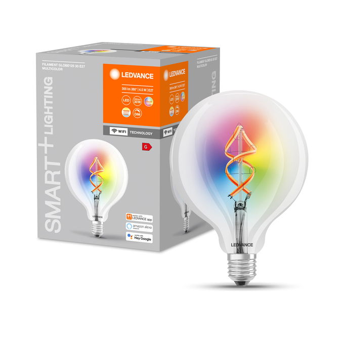 SMART+ Filament Globe RGBW 30  4.5 W/2700 K E27