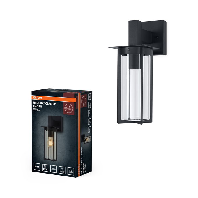 ENDURA Classic Hagen Wall E27 IP44 Dark Grey