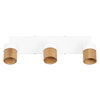 LED Spot Half Wood Line 3xGU10 White and Wood Decor