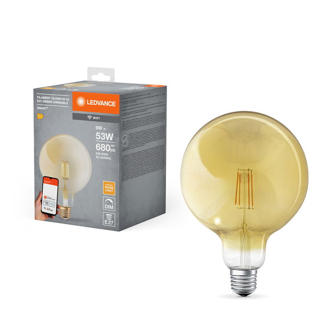 SMART+ Filament Globe Dimmable 53  6 W/2400 K E27