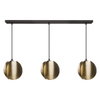 Decor Folded Globe Pendant Linear 3xE27 Gold