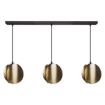 Decor Folded Globe Pendant Linear 3xE27 Gold