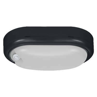 LED Bulkhead Motus Oval 15W CCT Sensor Black