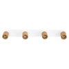 LED Spot Brick 4xGU10 White and Wood