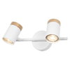 LED Spot Stamp 2xGU10 White and Wood