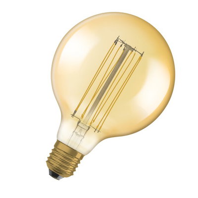 Vintage 1906 Globe 125 60 Filament DIM 8.8W 822 Gold E27