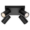 LED Spot Octagon GU10 Black Plate 4x3.4W 927 DIM