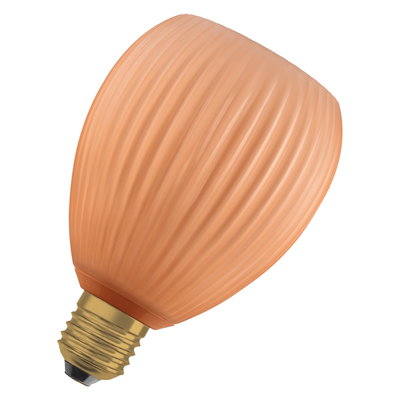 DECOR LED FLAT LAMP 3.5W 827 E27 Non-DIM IN COLOURED GLASS OVAL ORANGE